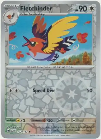 Fletchinder Reverse Holo 122 Normal
