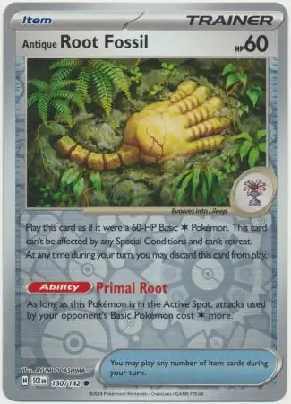 Antique Root Fossil Reverse Holo 130 Normal