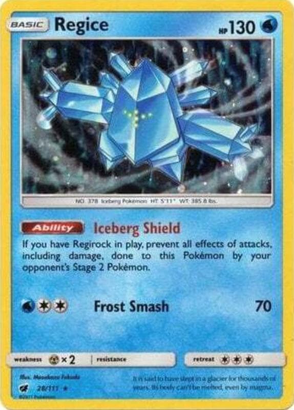 Regice Cosmos Holo 28 Normal