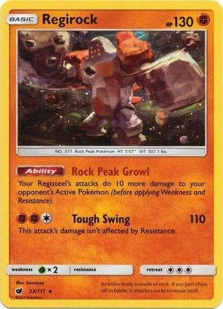 Regirock Cosmos Holo 53 Normal