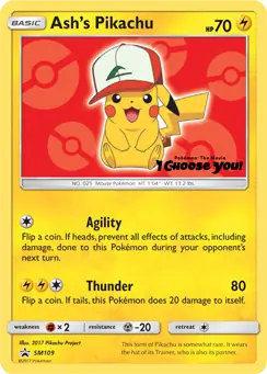 Ash's Pikachu SM109 Normal