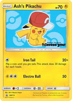 Ash's Pikachu SM113