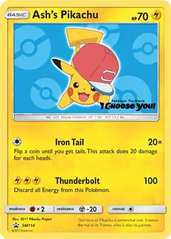 Ash's Pikachu SM114 Normal