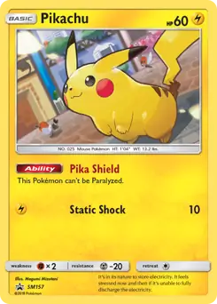 Pikachu SM157 Normal