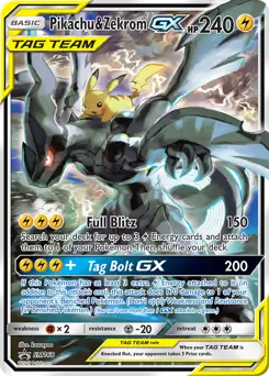 Pikachu & Zekrom GX SM168 Normal