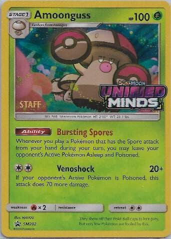Amoonguss Prerelease Staff SM202 Normal