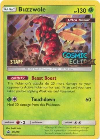 Buzzwole Prerelease Staff SM218