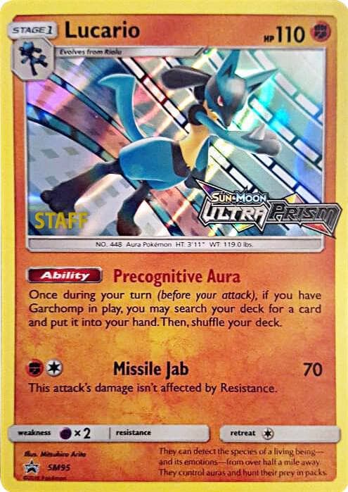 Lucario Prerelease Staff SM95 Normal