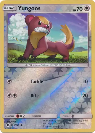 Yungoos Reverse Holo 109 Normal
