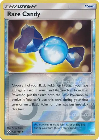 Rare Candy Reverse Holo 129 Normal
