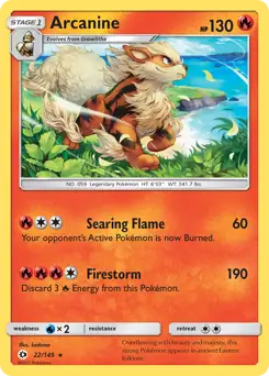 Arcanine Holo 22