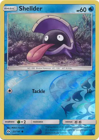 Shellder Reverse Holo 33 Normal