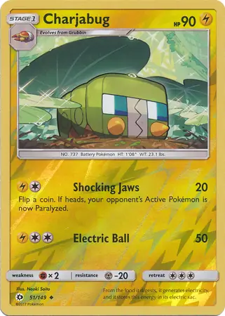Charjabug Reverse Holo 51 Normal