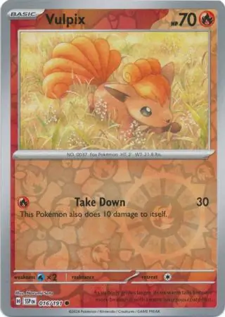 Vulpix Reverse Holo 016