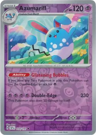 Azumarill Reverse Holo 074 Normal