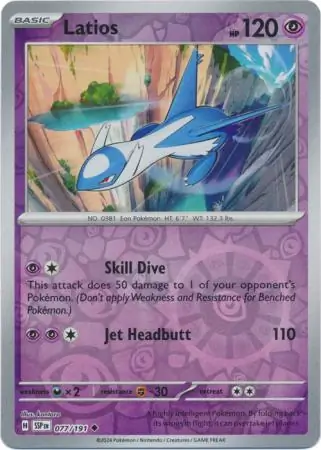 Latios Reverse Holo 077 Normal