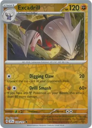 Excadrill Reverse Holo 109 Normal
