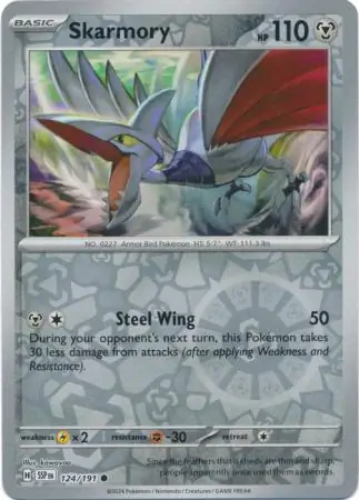 Skarmory Reverse Holo 124 Normal