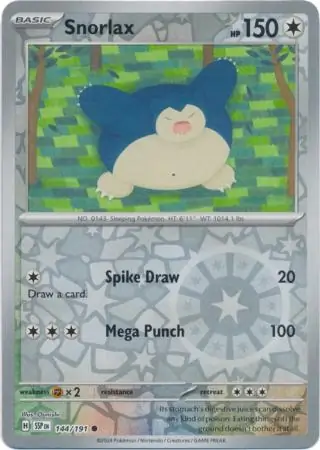 Snorlax Reverse Holo 144