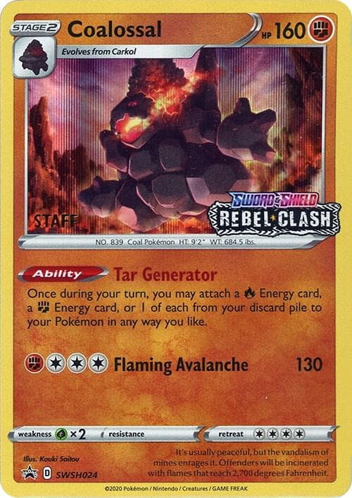 Coalossal Prerelease Staff SWSH024 Normal