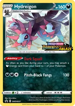 Hydreigon Prerelease SWSH037 Normal
