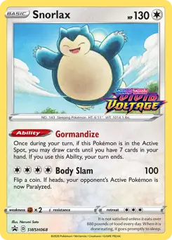 Snorlax Staff Prerelease SWSH068 Normal