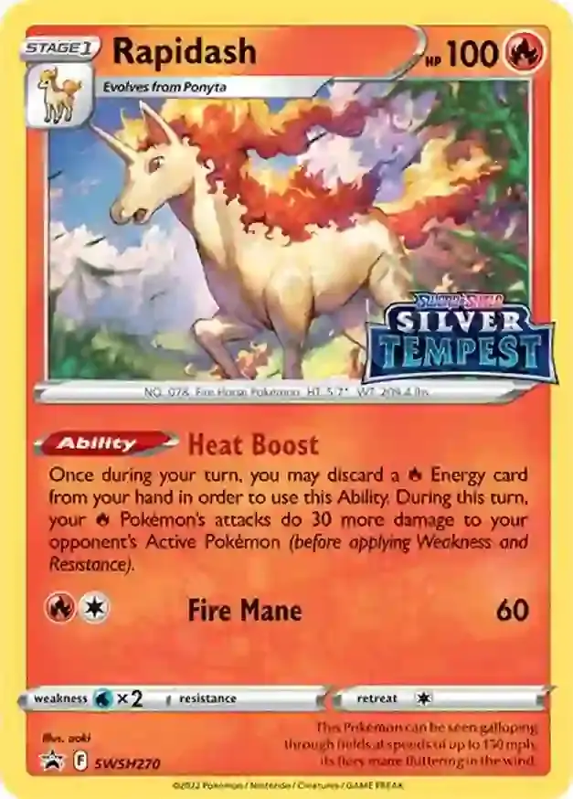 Rapidash Staff Prerelease SWSH270 Normal