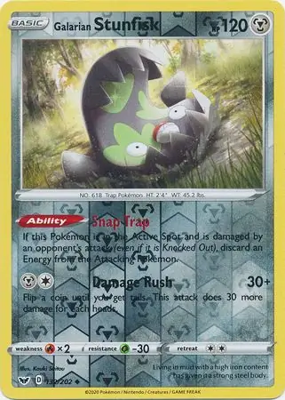 Galarian Stunfisk Reverse Holo 132