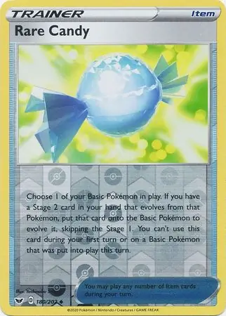 Rare Candy Reverse Holo 180 Normal