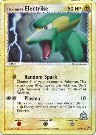Team Aqua's Electrike Reverse Holo 27 Normal