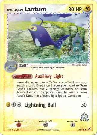 Team Aqua's Lanturn Reverse Holo 28
