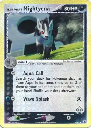 Team Aqua's Mightyena Reverse Holo 30 Normal