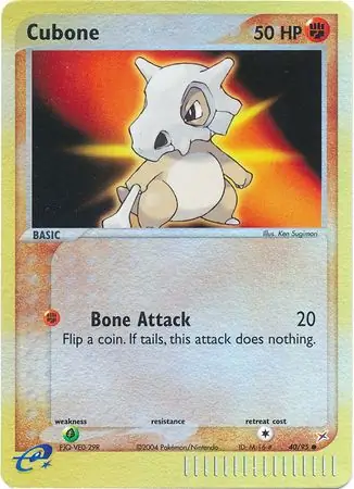 Cubone Reverse Holo 40