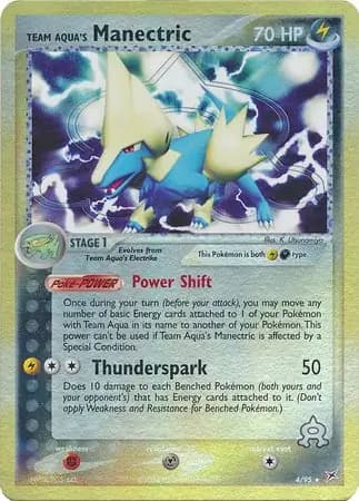 Team Aqua's Manectric Reverse Holo 4 Normal