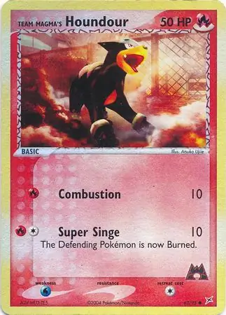 Team Magma's Houndour Reverse Holo 62 Normal