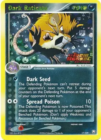 Dark Raticate Reverse Holo 17 Normal