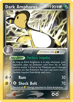 Dark Ampharos Holo 2