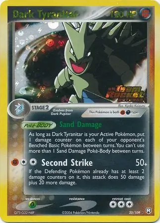 Dark Tyranitar Reverse Holo 20 Normal