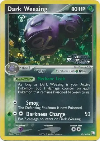 Dark Weezing Reverse Holo 42 Normal