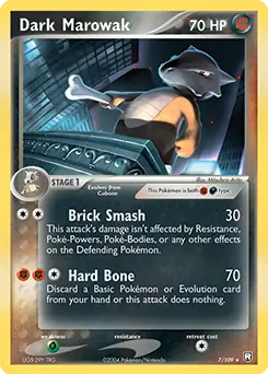 Dark Marowak Holo 7 Normal