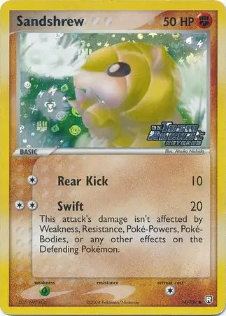 Sandshrew Reverse Holo 74 Normal