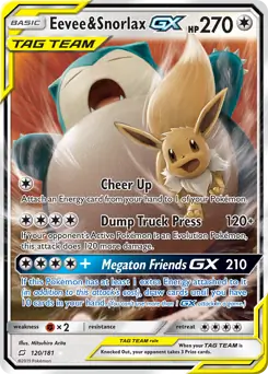Eevee & Snorlax GX 120