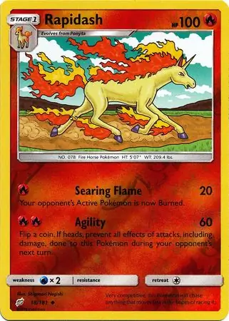 Rapidash Reverse Holo 18