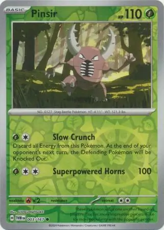 Pinsir Reverse Holo 003 Normal