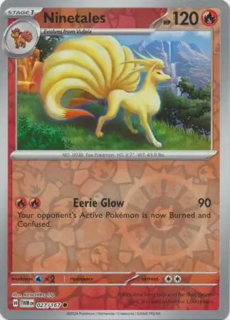 Ninetales Reverse Holo 027 Normal