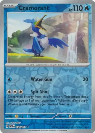 Cramorant Reverse Holo 058 Normal