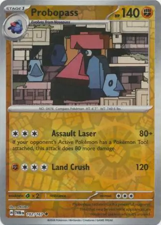 Probopass Reverse Holo 102 Normal