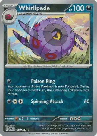 Whirlipede Reverse Holo 116 Normal