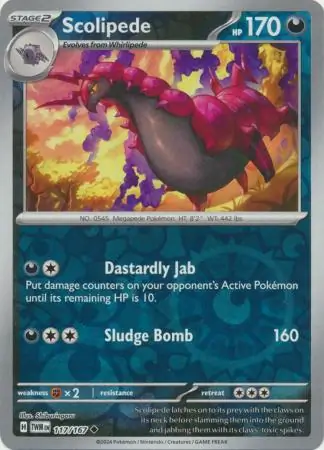 Scolipede Reverse Holo 117 Normal