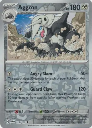 Aggron Reverse Holo 122 Normal